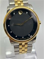 Movado Museum Classic Black Dial Diamond indicies Swiss